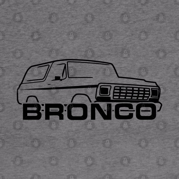 1978-1979 Ford Bronco With New Logo Black by The OBS Apparel